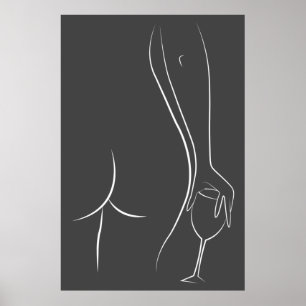 Booty and wine o-clock Valeur Poster Paper (Matte)