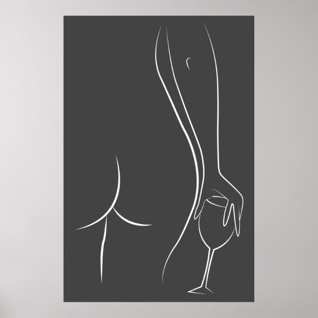 Booty and wine o'clock Valeur Poster Papier (Matte (Devant)
