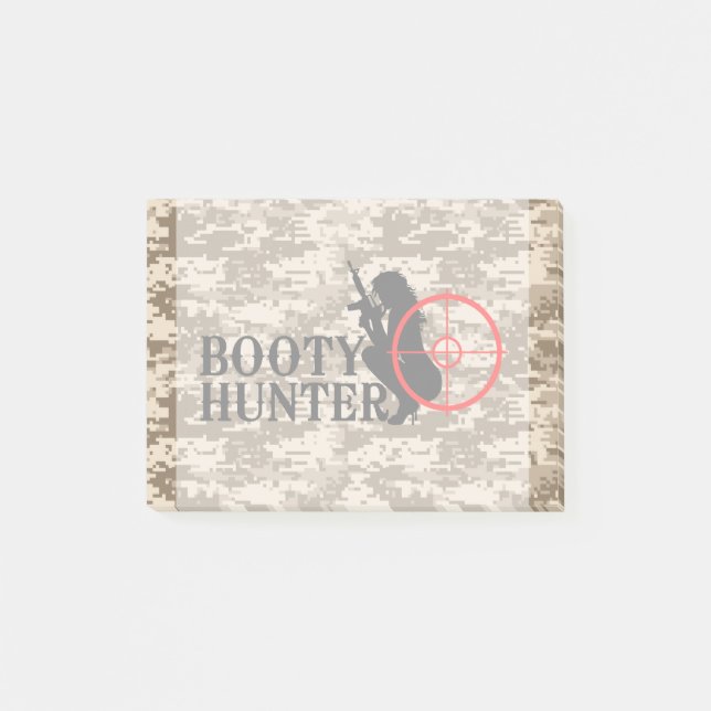Booty Hunter on Desert Camo Post-it Notes (Front)