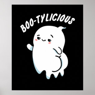 Bootylicious Funny Ghost Pun Dark BG Poster