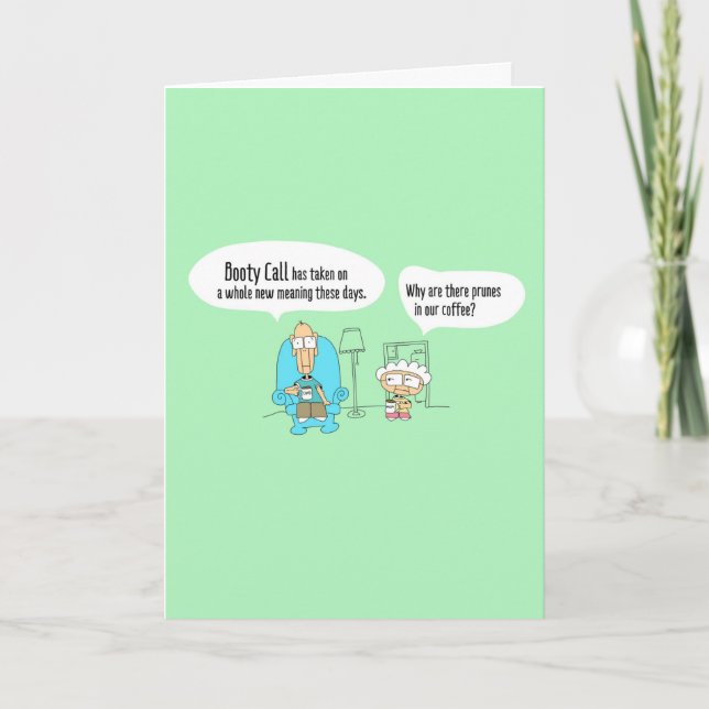 Booy Call Funny comic Birthday card - 003 (Front)