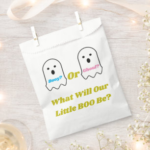 Booy or Ghoul Halloween Ghost Gender Reveal Favour Bag