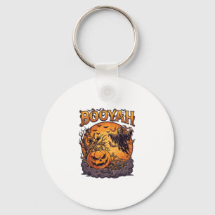 Booyah Halloween Pumpkin Grim Reaper Orange Moon_1 Keychain