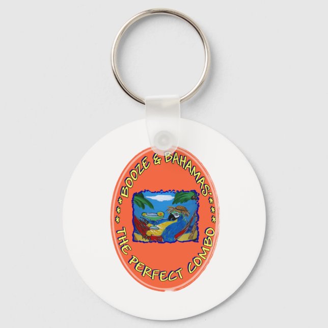 Booze and Bahamas Keychain (Front)