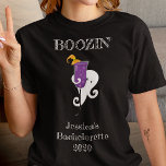 Booze Bachelorette Party Ghost Cocktail Halloween T-Shirt<br><div class="desc">This design was created though digital art. You may change the style of this shirt by choosing More > under the style option. It may be personalized by clicking the customize button and changing the colour, adding a name, initials or your favourite words. Contact me at colorflowcreations@gmail.com if you with...</div>