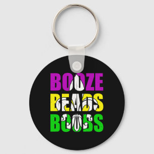 Booze Breast Beads Mardi Gras Women Men Adults Keychain