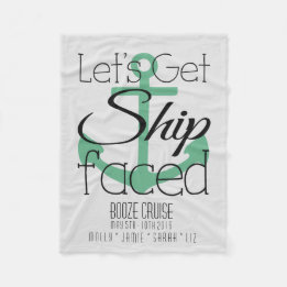 Booze Cruise, Bachelorette Weekend, Personalized Fleece Blanket