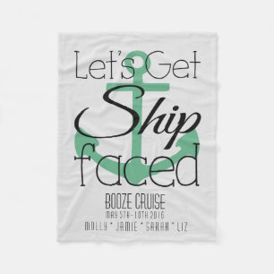 Booze Cruise, Bachelorette Weekend, Personalized Fleece Blanket