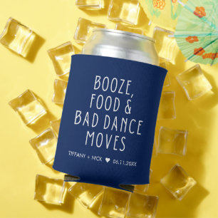 Booze Food Bad Dance Beach Wedding Favour Can Cool Cooler