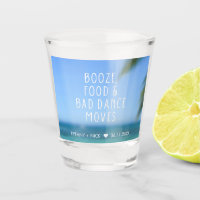 Booze Food Bad Dance Beach Wedding Favour