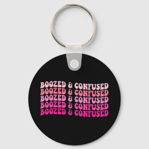 Boozed And Confused Bachelorette Party Bride Squad Keychain