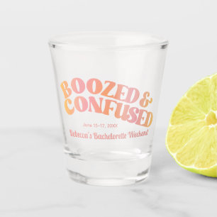 Boozed and Confused Bachelorette Party Shot Glass