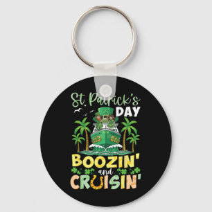 Boozin And Cruisin St Patricks Day Cruise Ship Cou Keychain