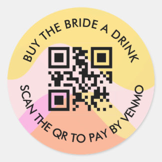 Boozy & Groovy Bachelorette QR/Venmo Sticker