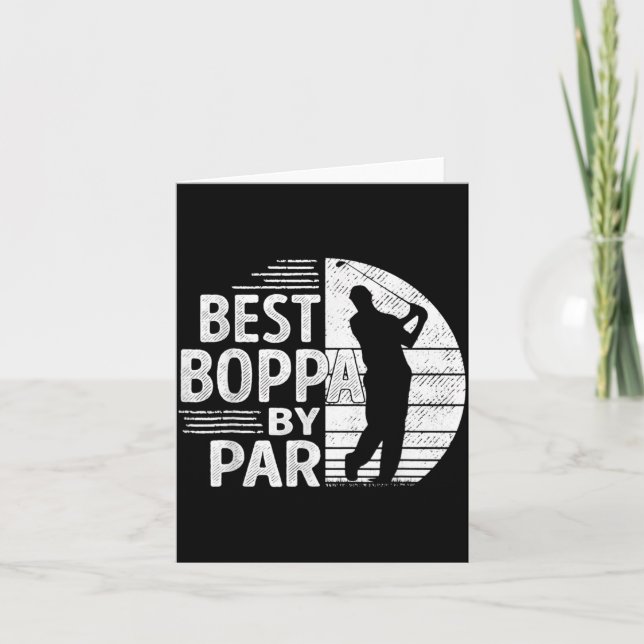 Boppa By Par, Golf Shirt Gift Grandpa, Father's Da Card (Front)