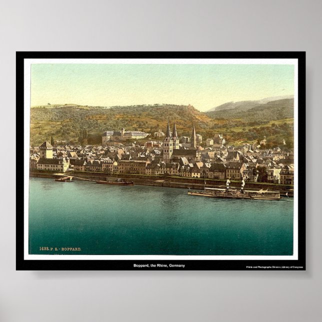 Boppard, the Rhine, Germany Poster (Front)