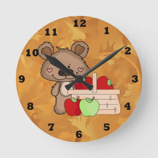 Boppy Bear Apple Wall Clock