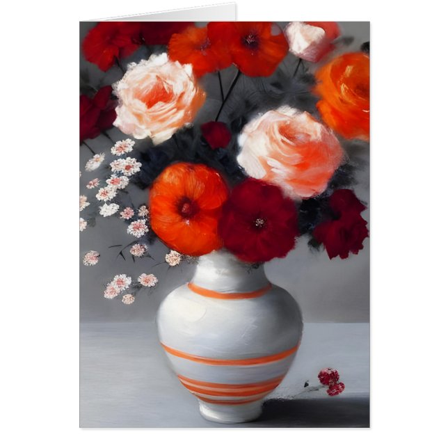 Boquet Floral Rouge Toutes les occasions Carte de  (Devant)