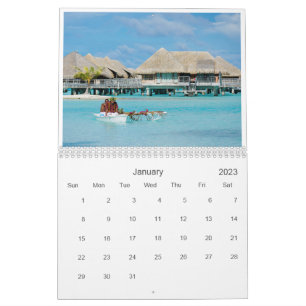 Bora Bora 20XX calendrier photographique paysage