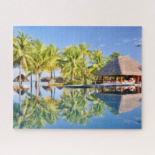 Bora Bora Beach Bar Jigsaw Puzzle (Horizontal)