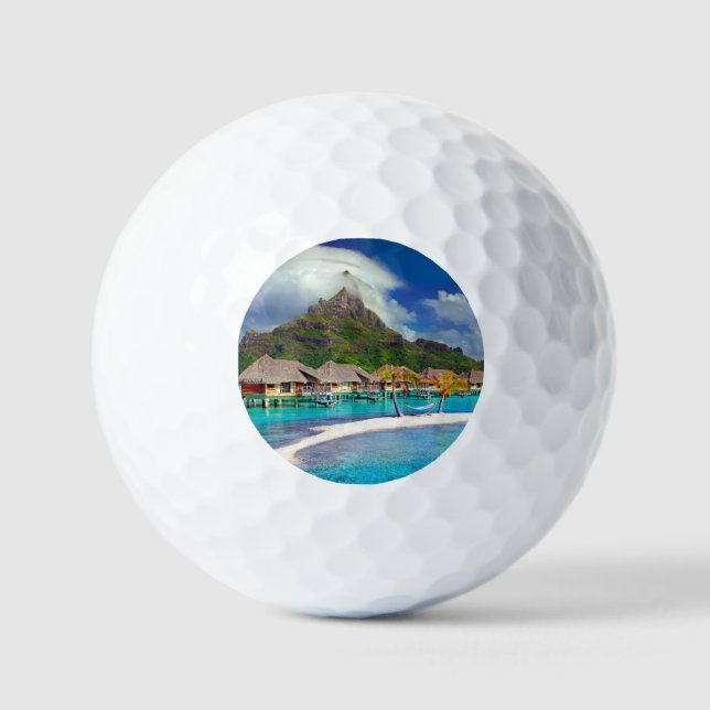 Bora Bora Caribbean Island    Golf Balls (Front)