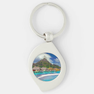 Bora Bora Caribbean Island Keychain
