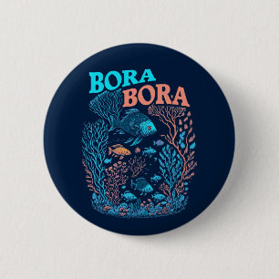 Bora Bora Coral Reef 2 Inch Round Button