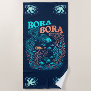 Bora Bora Coral Reef Beach Towel