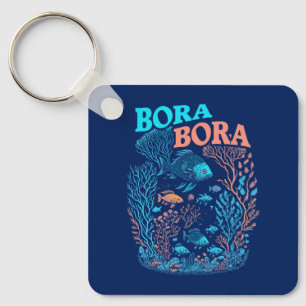 Bora Bora Coral Reef Keychain
