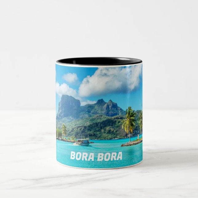 BORA BORA Dream Island Two-Tone Coffee Mug (Center)
