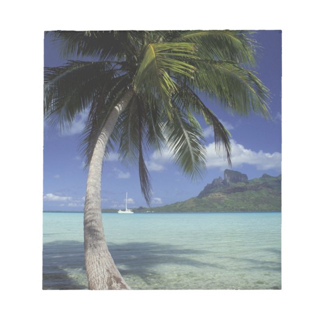 Bora Bora, French Polynesia Mt. Otemanu seen Notepad (Front)