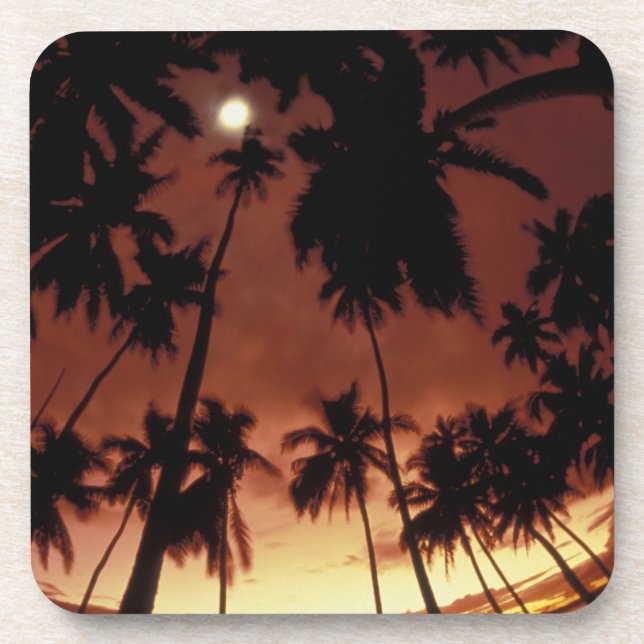 Bora Bora, French Polynesia Sunset shot through Coaster (Front)