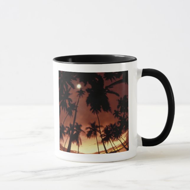 Bora Bora, French Polynesia Sunset shot through Mug (Right)