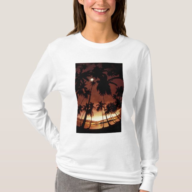 Bora Bora, French Polynesia Sunset shot through T-Shirt (Front)