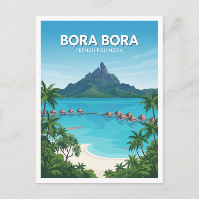 Bora Bora, French Polynesia Vaitape Postcard (Front)