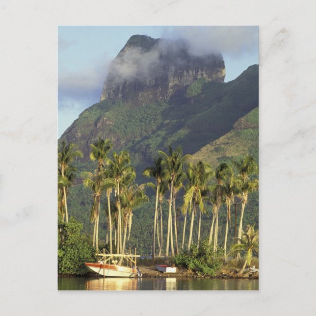Bora Bora, French Polynesia Waterfront scene and Postcard (Front)