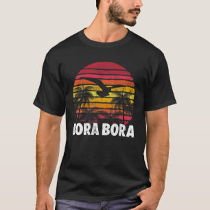 BORA BORA Gift Beach Vintage Retro Sunset Home Men T-Shirt