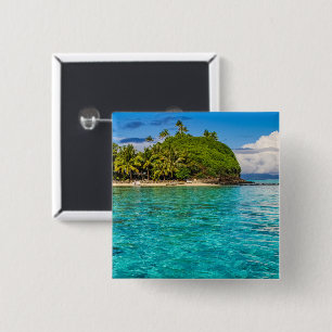 Bora Bora lagoon 2 Inch Square Button