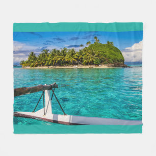Bora Bora lagoon Fleece Blanket