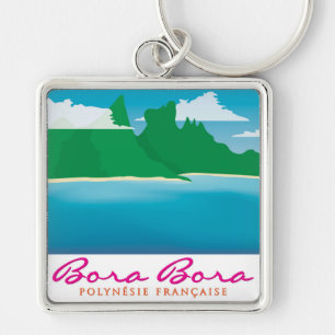 Bora bora landscape keychain