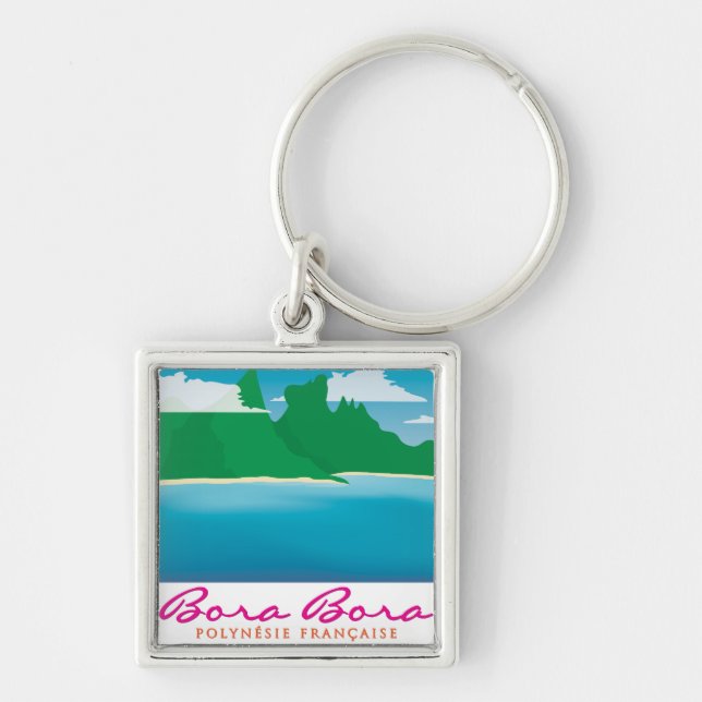 Bora bora landscape keychain (Front)