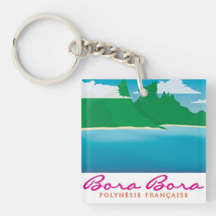Bora bora landscape keychain