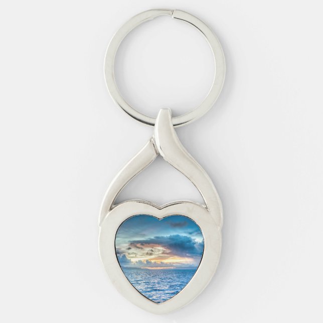 Bora Bora Ocean View Photograph Keychain (Front)