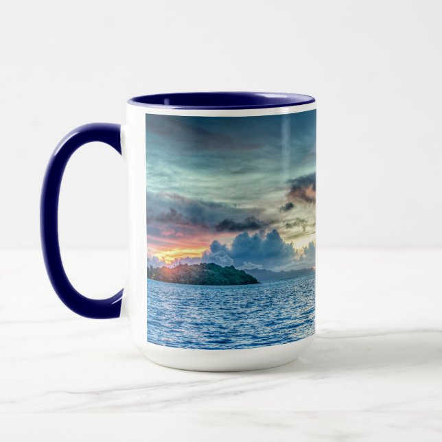 Bora Bora Ocean View Photograph Mug (Left)