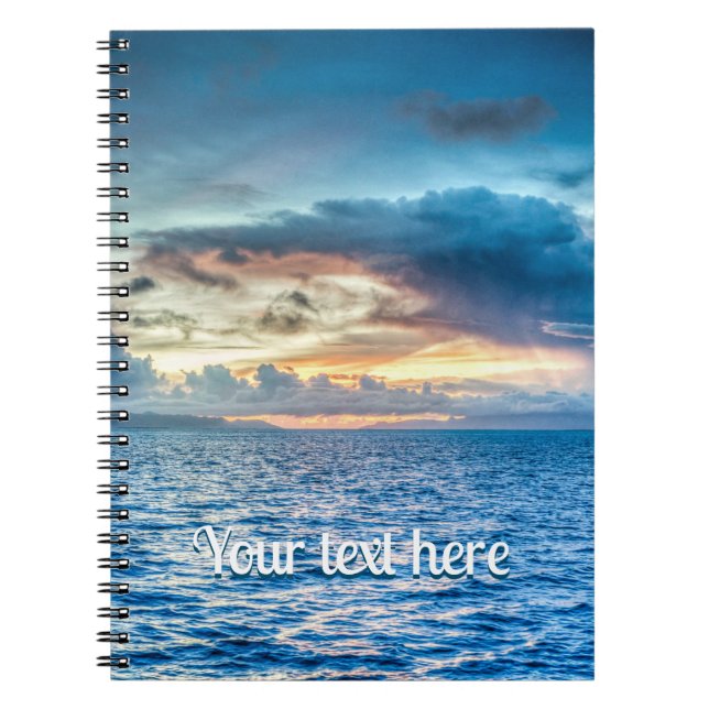 Bora Bora Ocean View Photograph  Notebook (Front)