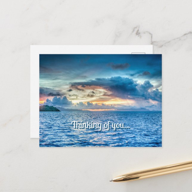 Bora Bora Ocean View Photograph Postcard (Front/Back In Situ)