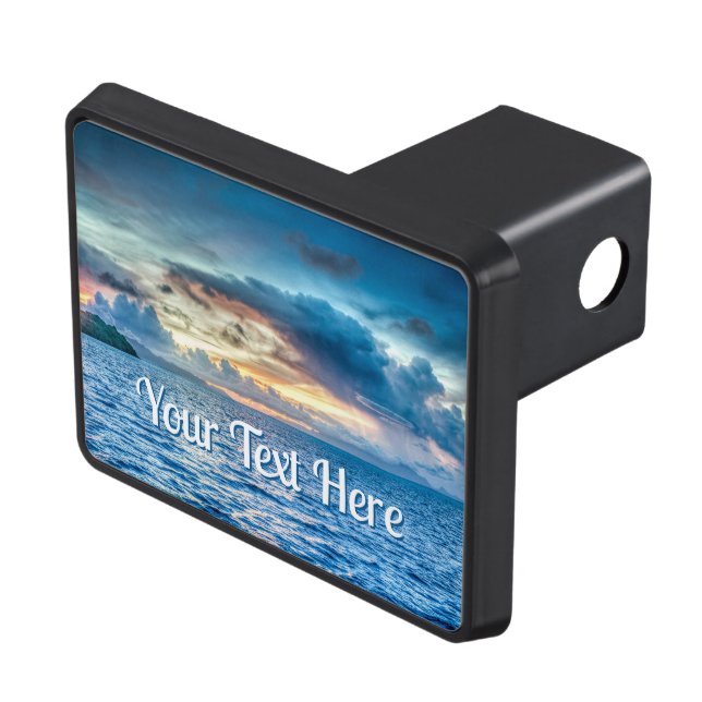 Bora Bora Ocean View Photograph  Trailer Hitch Cover (Top Right)