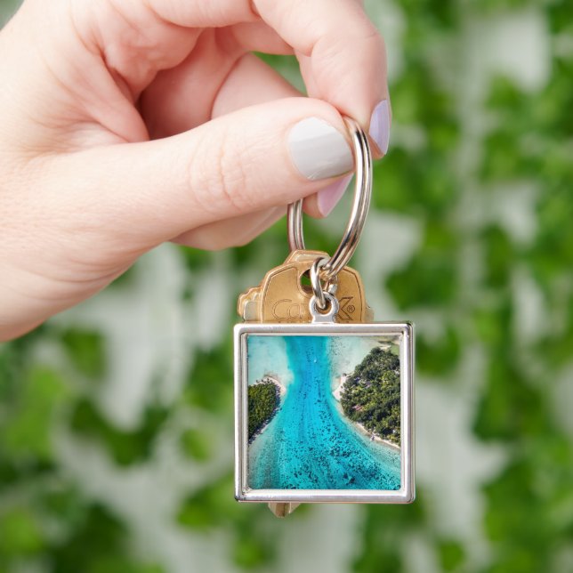 Bora Bora - Pathway To The Ocean Keychain (Hand)