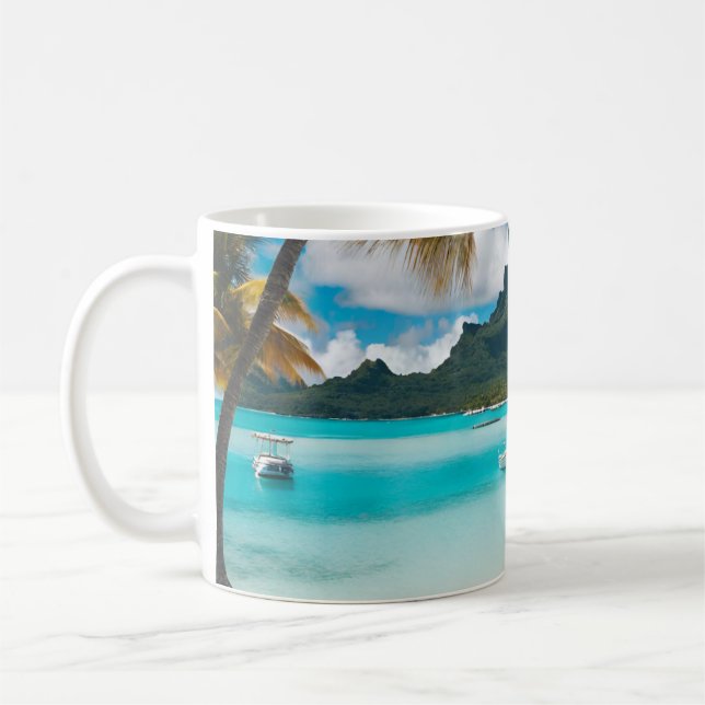 Bora Bora Postcard (2) Coffee Mug (Left)