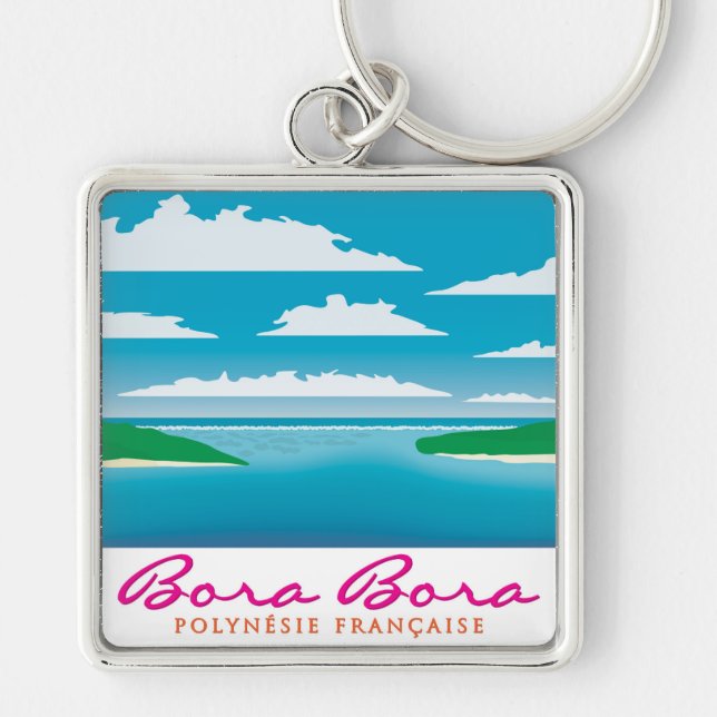 Bora Bora reef Keychain (Front)